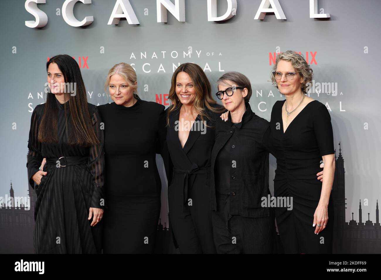 Liza Chasin, Bruna Papandrea, Allie Gross, S. J. Clarkson and Melissa James  Gibson attend the World premiere of 'Anatomy of a Scandal' at the Curzon  Stock Photo - Alamy