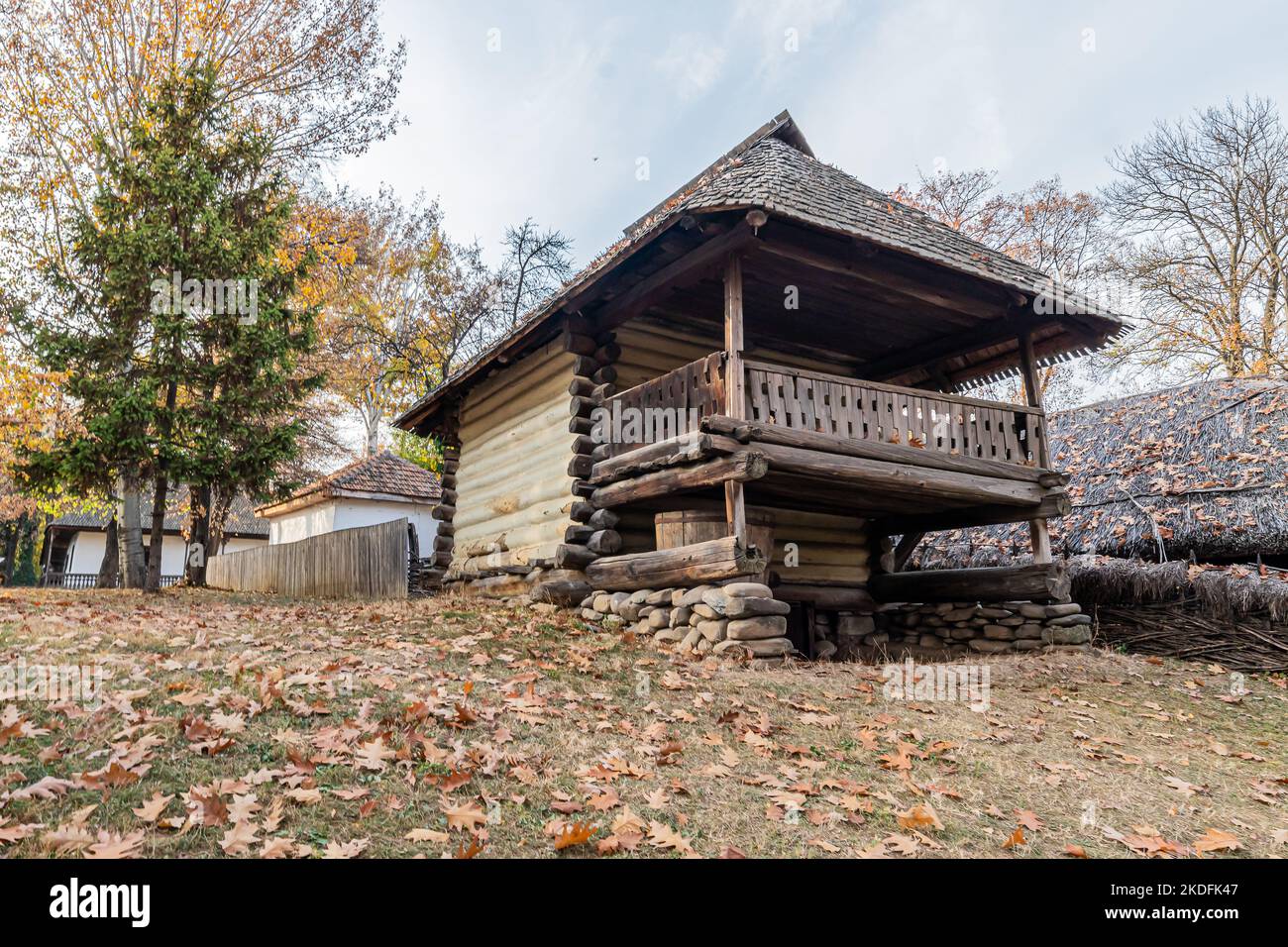 Old storeroom at the Village Museum - Bucharest, Romania Stock Photo