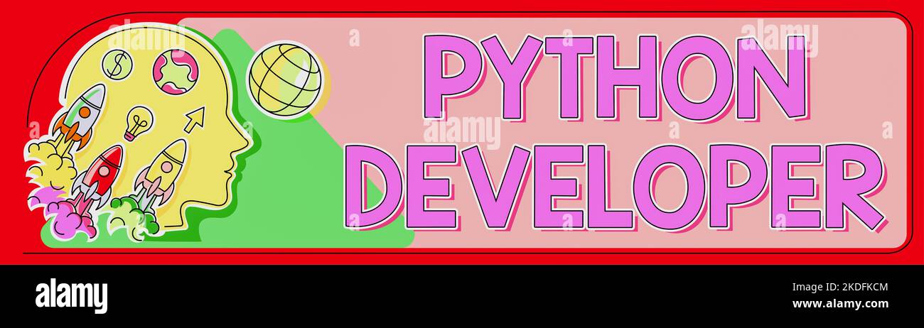 Writing displaying text Python Developer, Business showcase employees are rewarded for introducing suitable recruits Stock Photo