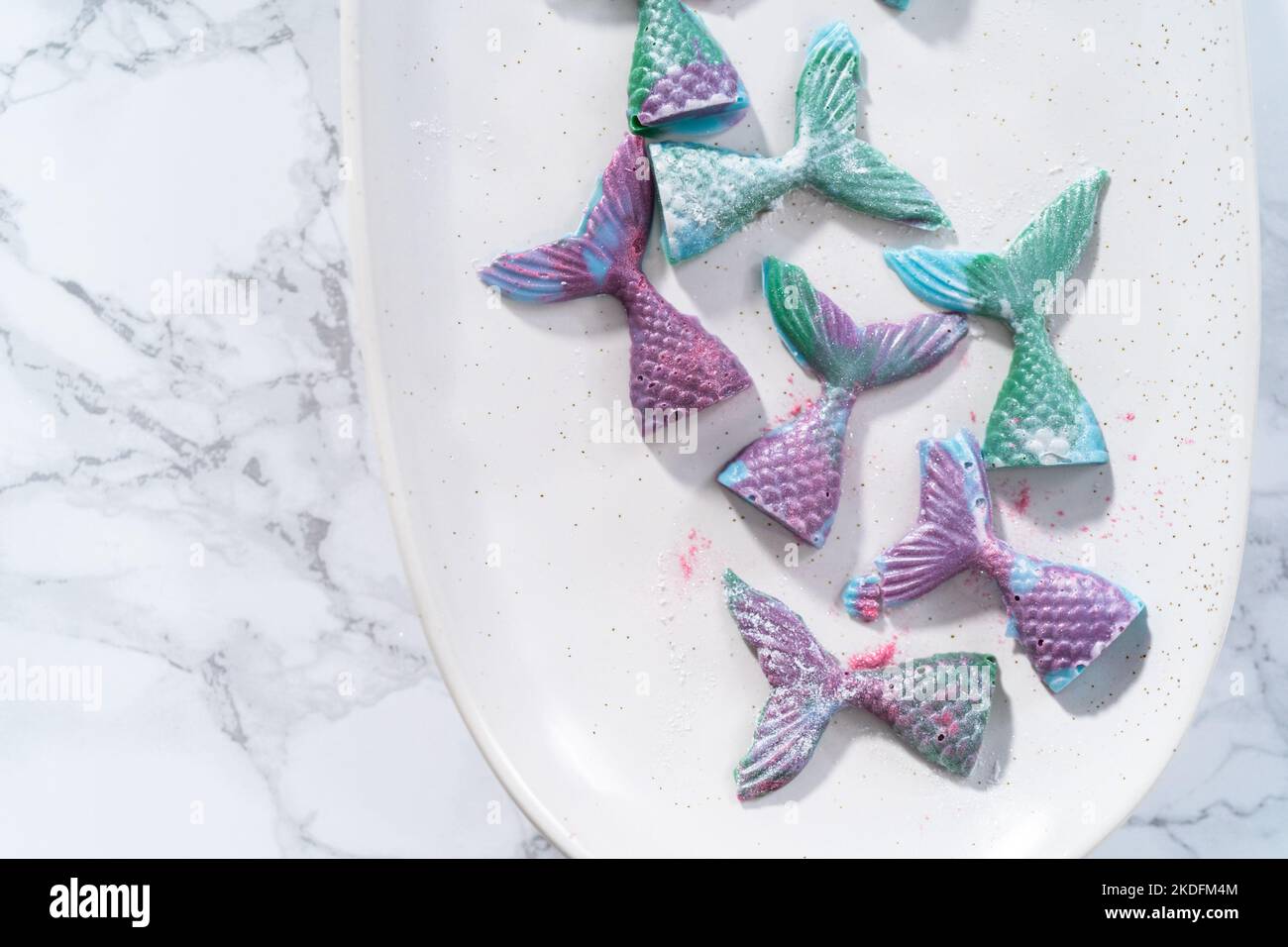 Chocolate mermaid tails Stock Photo - Alamy