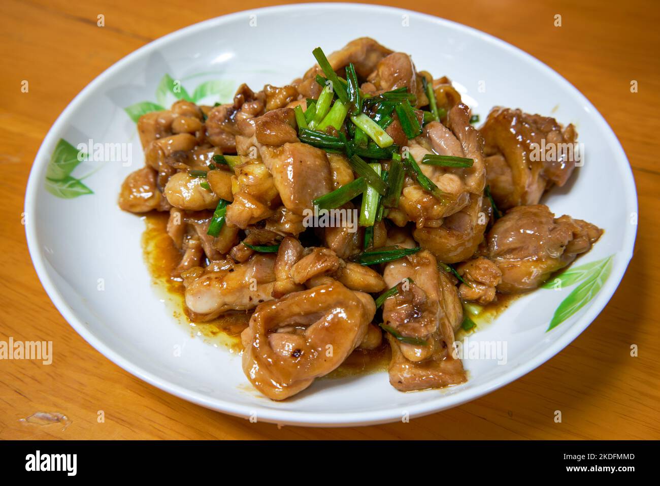 A delicious Chinese homecooked dish, stirfried chicken thigh with