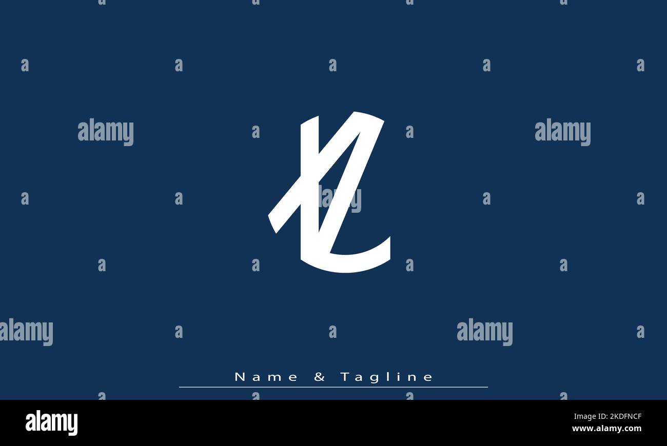 Alphabet letters Initials Monogram logo XL , LX Stock Vector