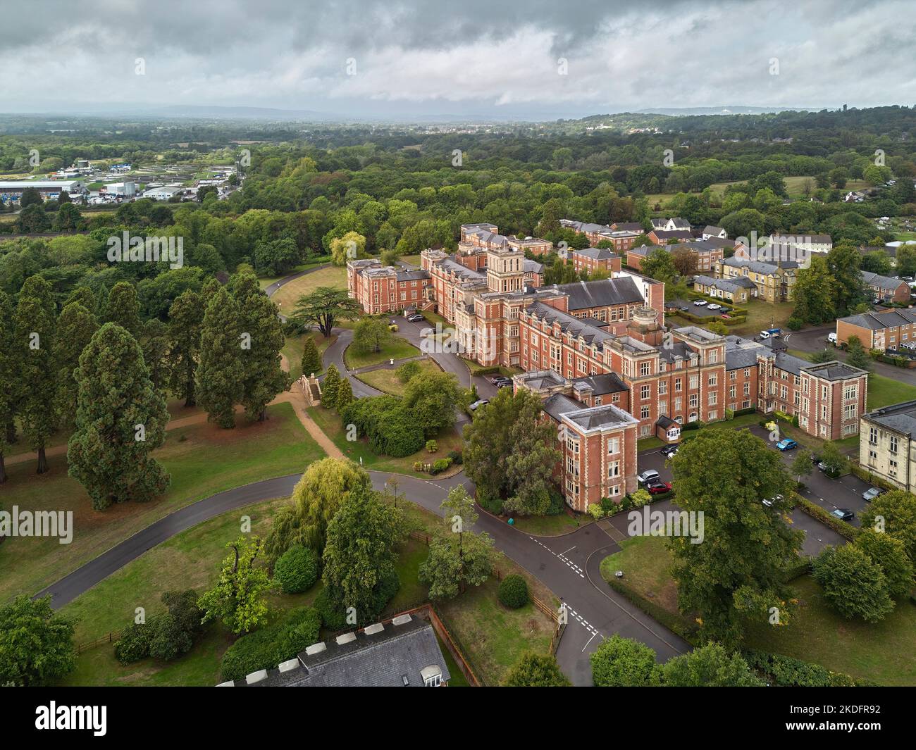 Royal Earlswood Park and Victoria Court Redhill Surrey RH1 from the air