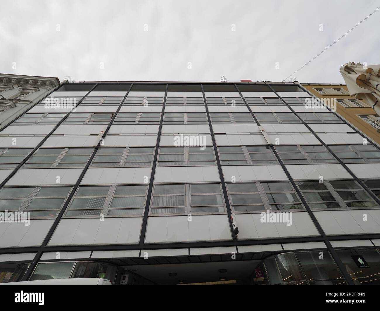 BRNO, CZECH REPUBLIC - CIRCA SEPTEMBER 2022: Moravska banka translation ...