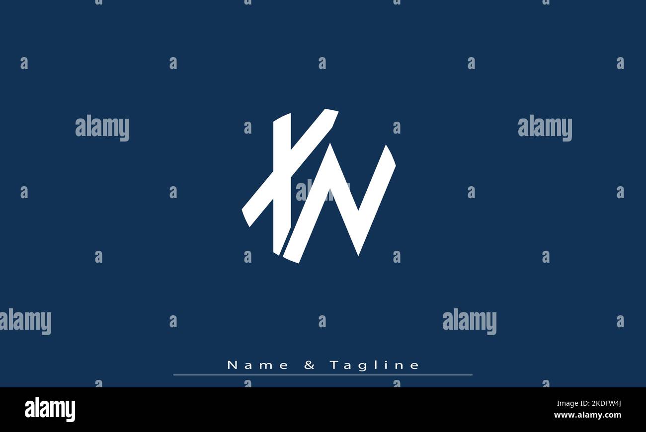 Alphabet letters Initials Monogram logo XN , NX Stock Vector
