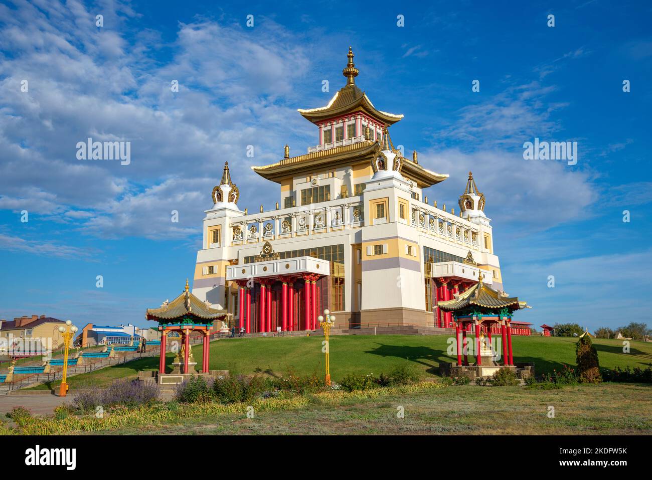 Buddhist Temple 'Golden Abode of Buddha Shakyamuni'. Elista, Kalmykia Stock Photo