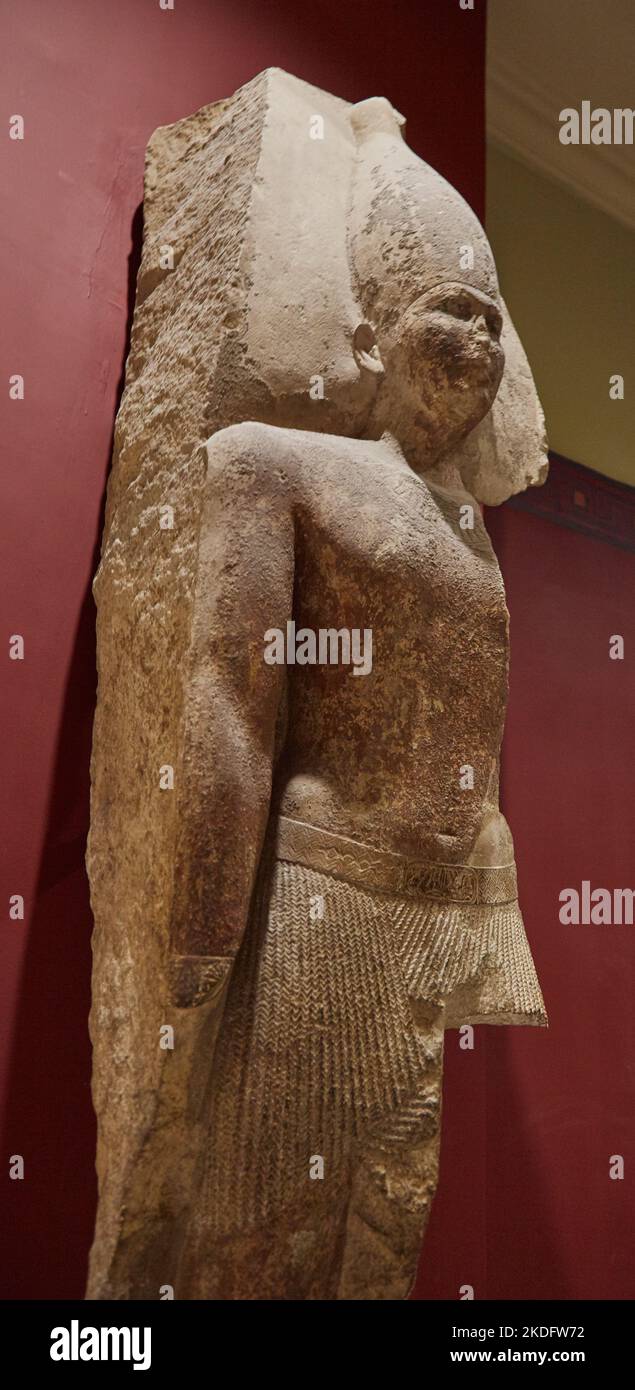 A Statue of 4th Dynasty Pharaoh Sneferu Stock Photo