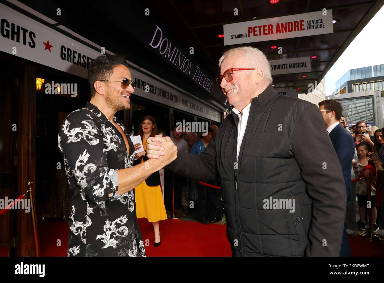 Peter Andre and Christopher Biggins attend Grease press night at