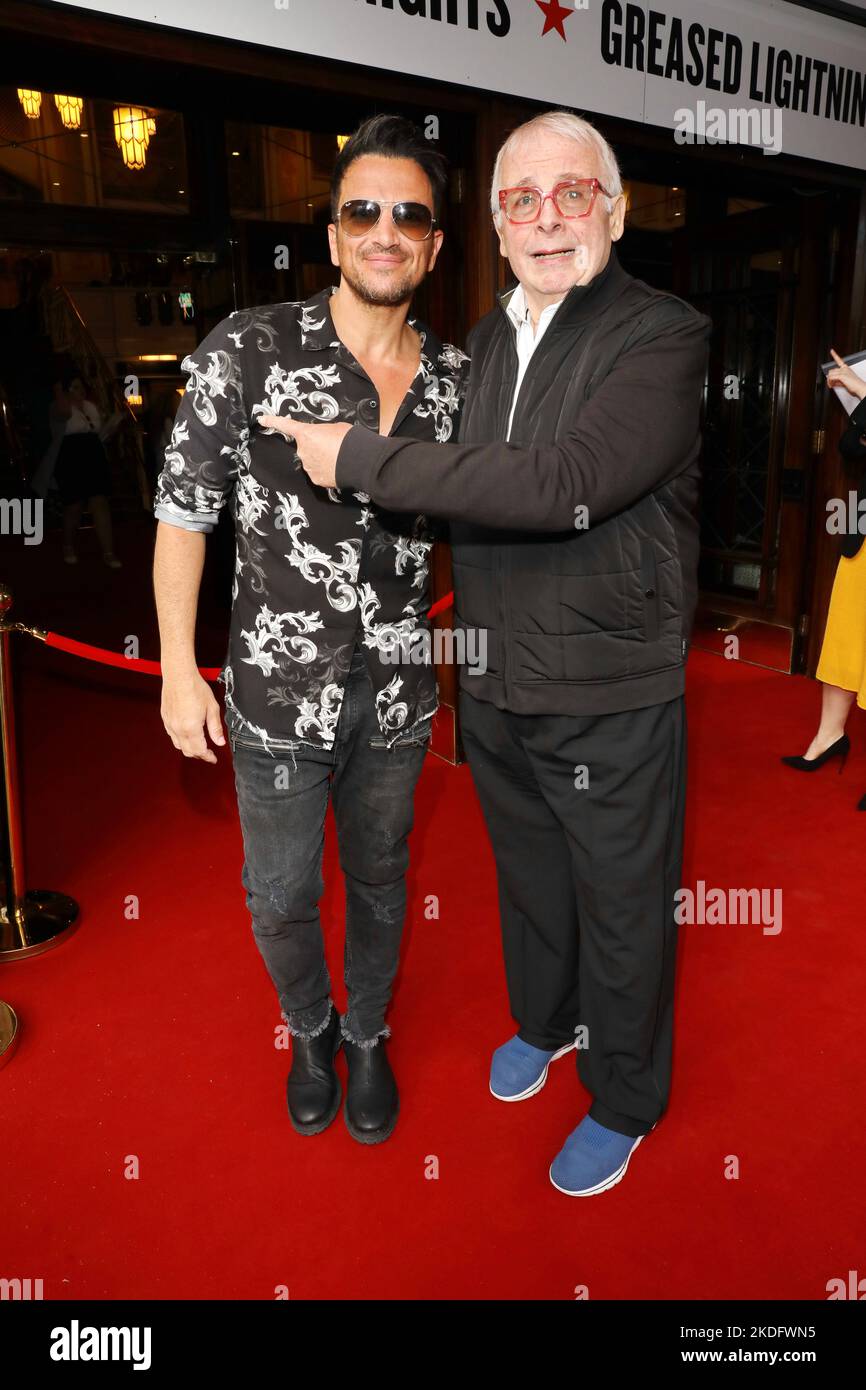 Peter Andre and Christopher Biggins attend Grease press night at