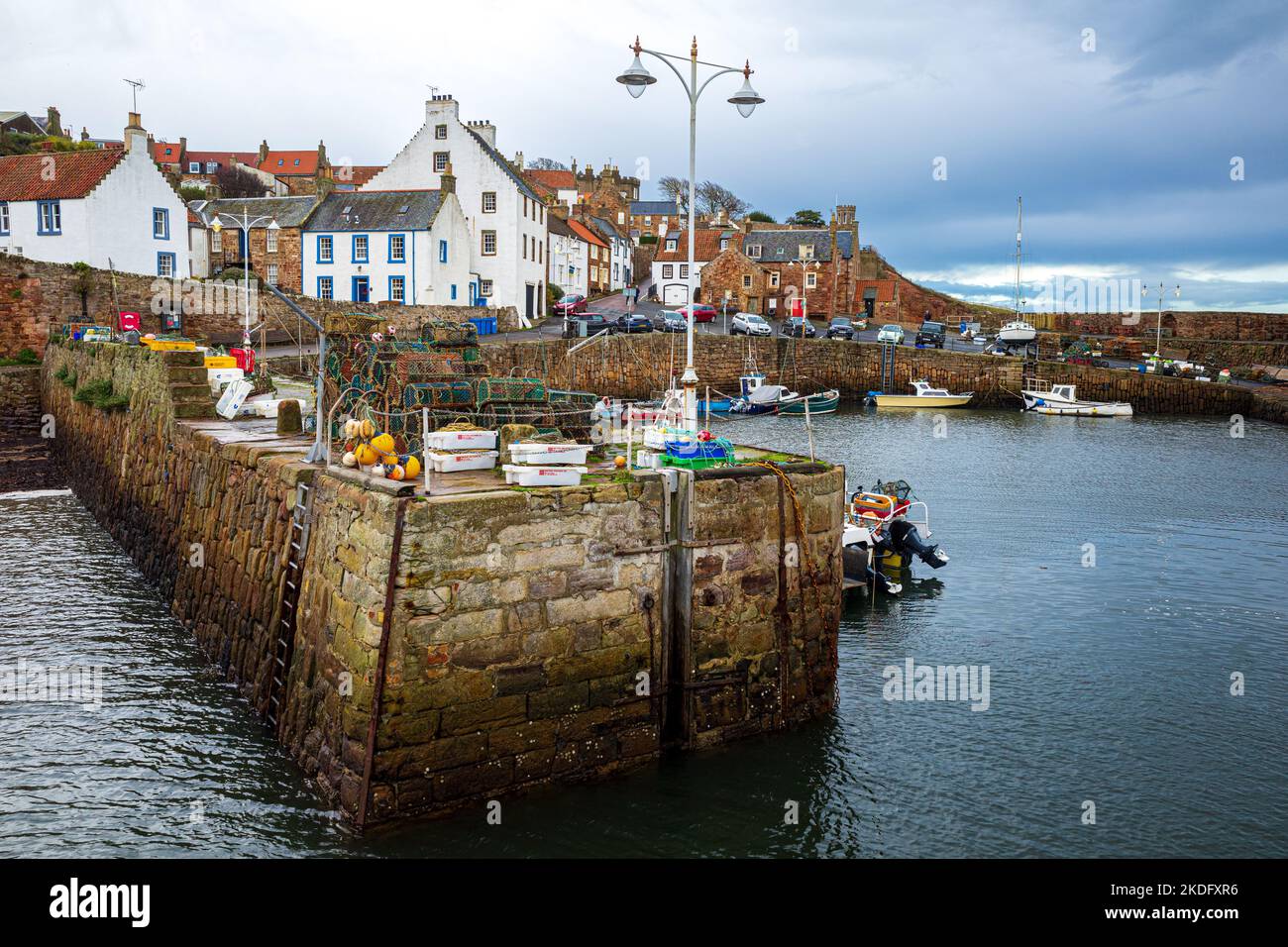 Crail Harbour, Fife, Scotland. Crail is a small fishing port East Neuk of Fife coast near St Andrews. Stock Photo