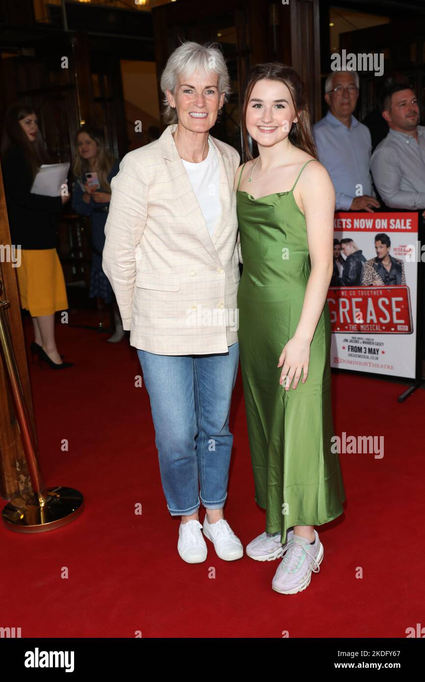 attends Grease press night at Dominion Theatre in London, UK Stock