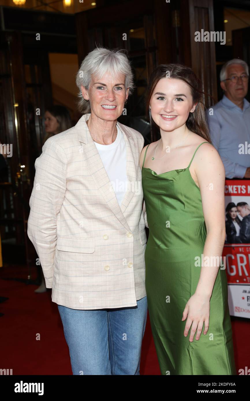 attends Grease press night at Dominion Theatre in London, UK Stock