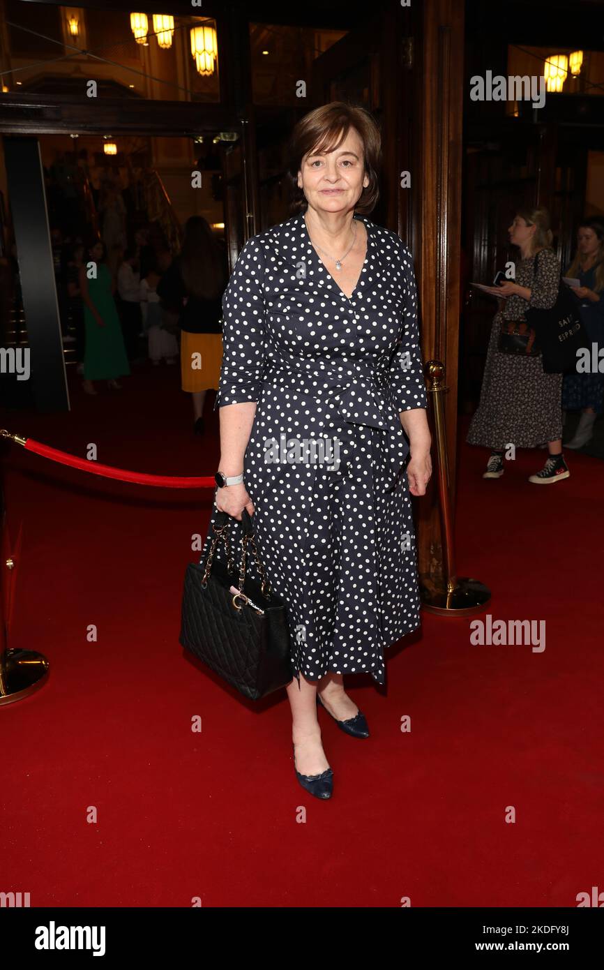 Cherie Blair (wife of former Prime Minister Tony Blair) attends Grease press night at Dominion Theatre in London, UK. Stock Photo