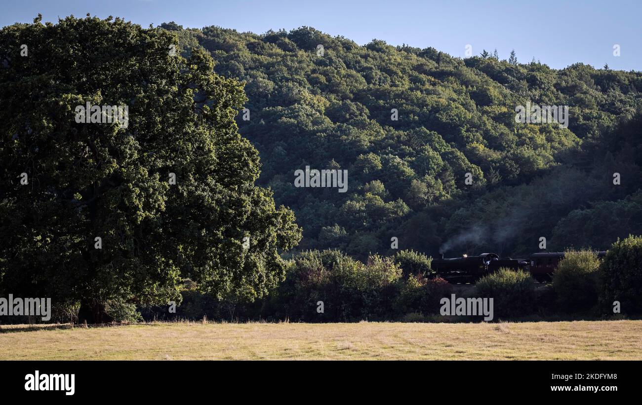 Railway journey at Arley country, Bewdley, Worcestershire UK Stock Photo