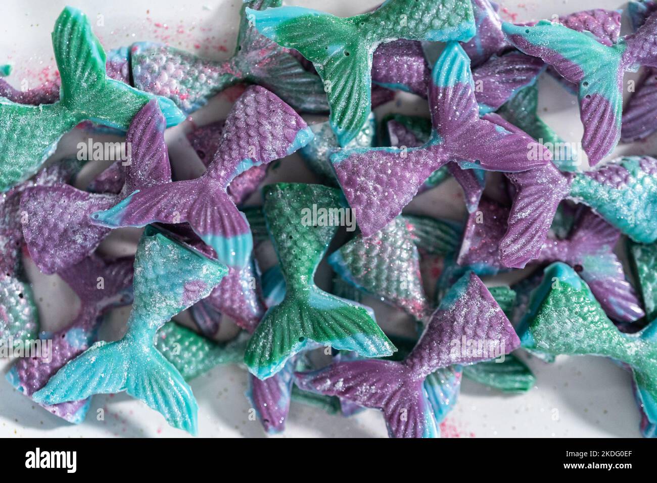 Chocolate mermaid tails Stock Photo - Alamy