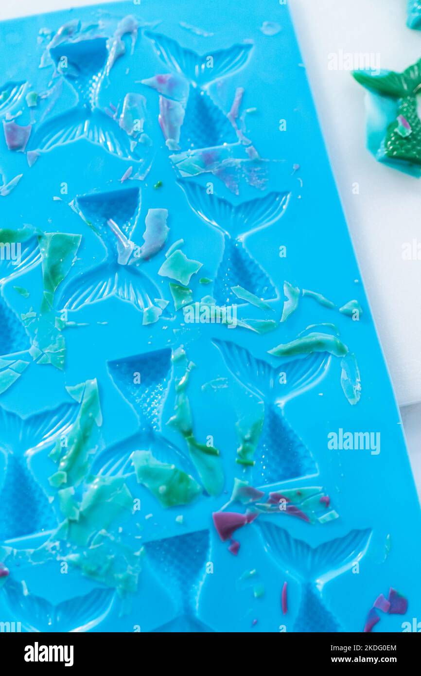 Chocolate mermaid tails Stock Photo - Alamy