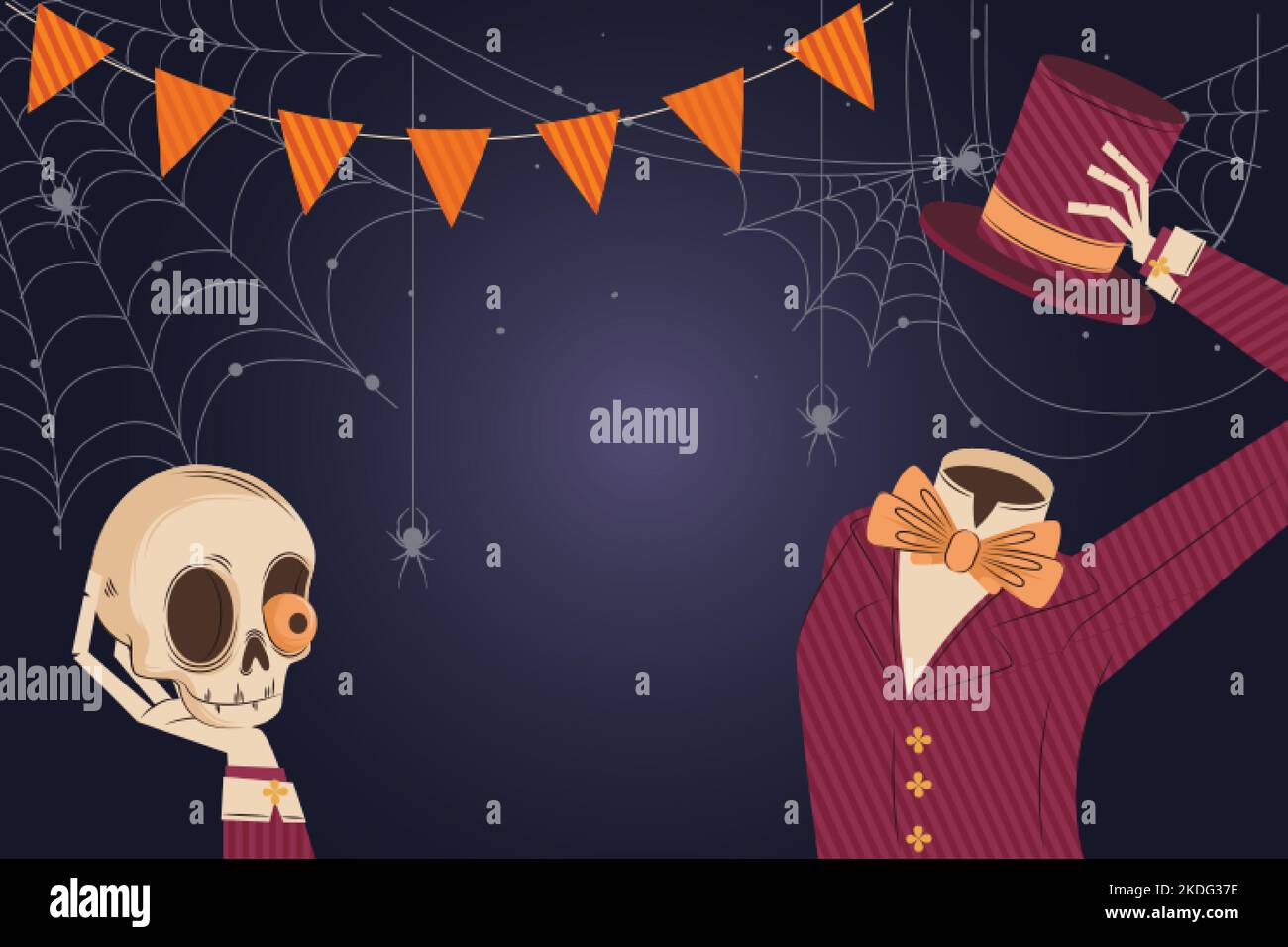 flat halloween background vector design illustration Stock Vector Image ...