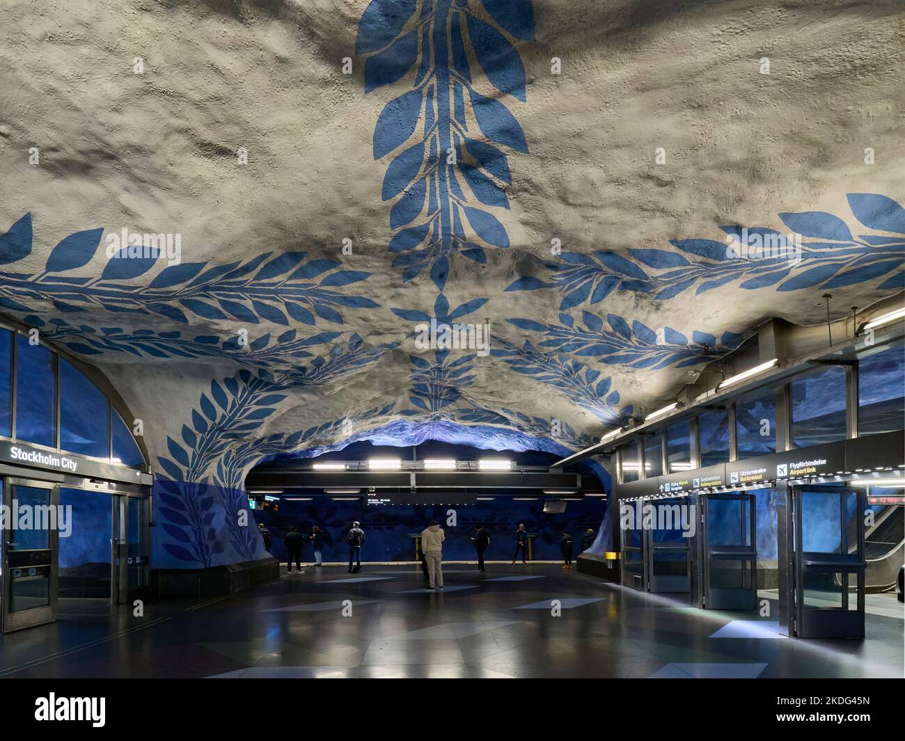 Stockholm TCentralen Tube Metro or Subway stations artwork said to be
