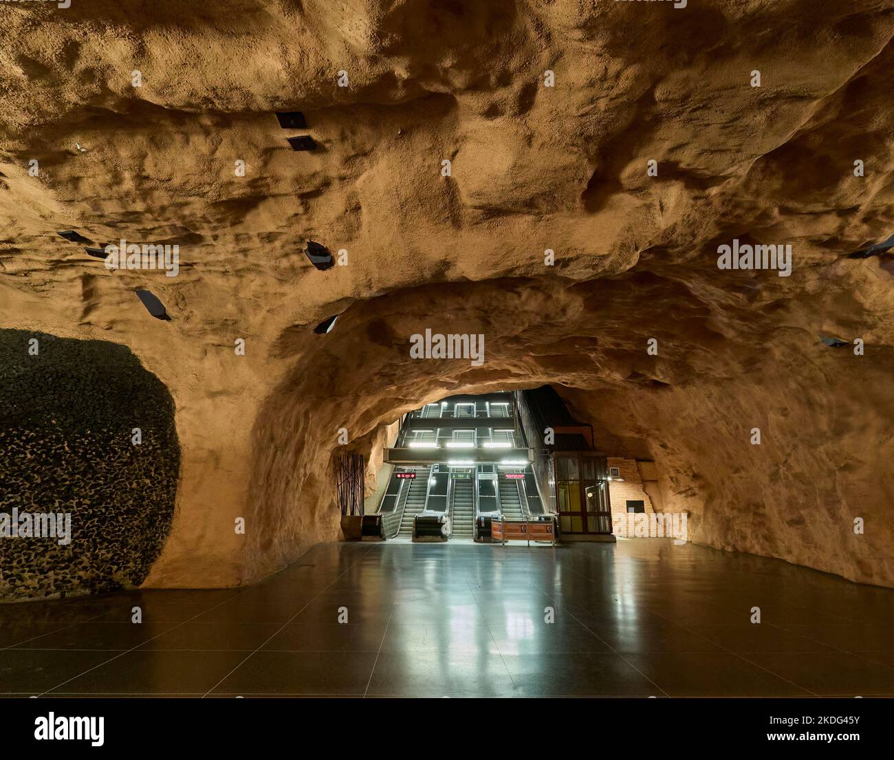 Stockholm Radhuset Tube Metro or Subway stations artwork said to be the