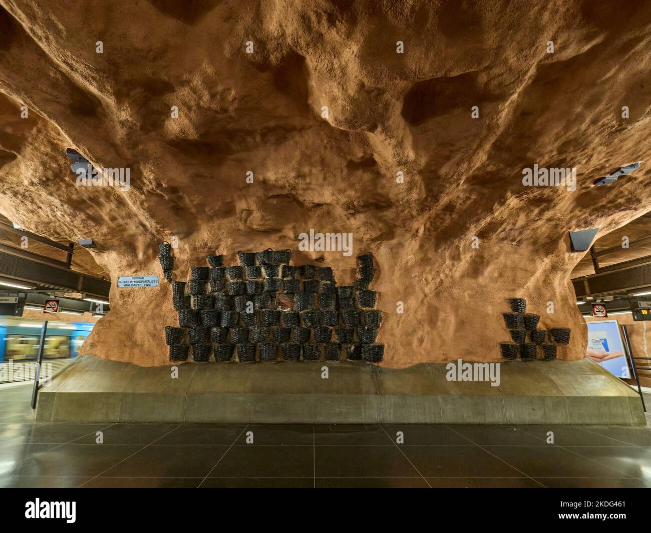 Stockholm Radhuset Tube Metro or Subway stations artwork said to be the