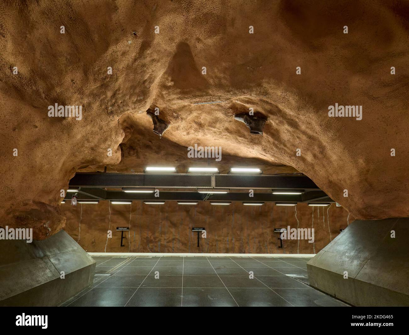 Stockholm Radhuset Tube Metro or Subway stations artwork said to be the