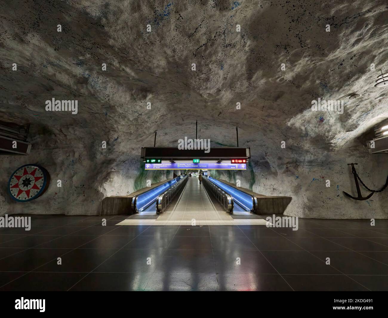 Stockholm Fridhemsplan Tube Metro or Subway stations artwork said to be