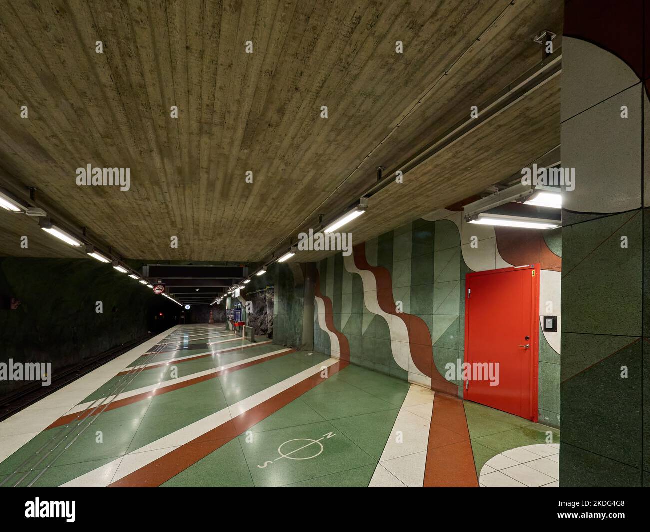 Stockholm Kungstradgarden Tube Metro or Subway stations artwork said to