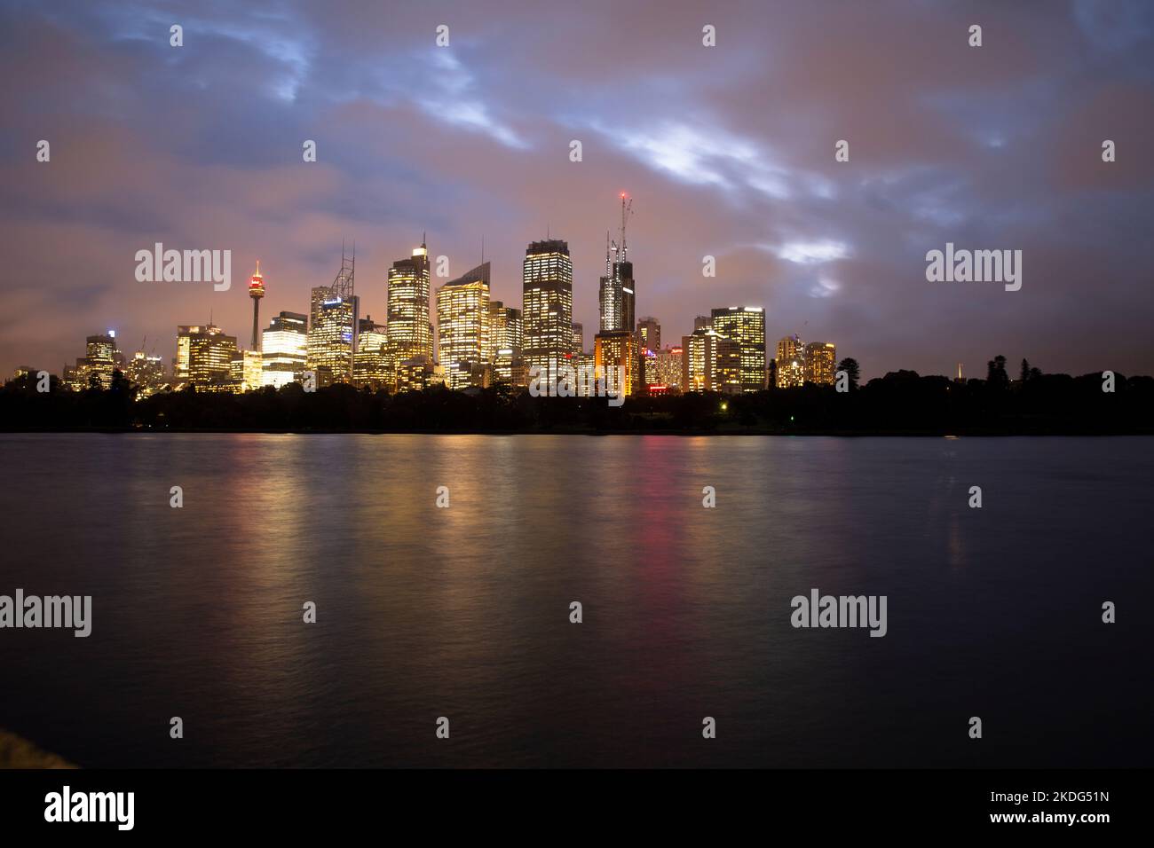 sydney skyline al atardecer Stock Photo