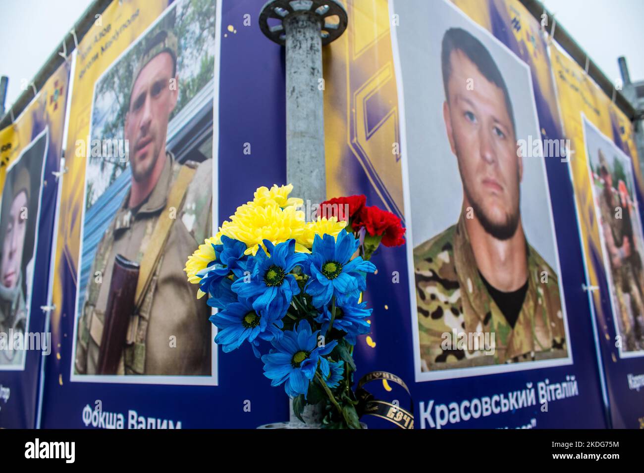 The Azov Regiment, Angels of Mariupol street exhibition in Kyiv ...
