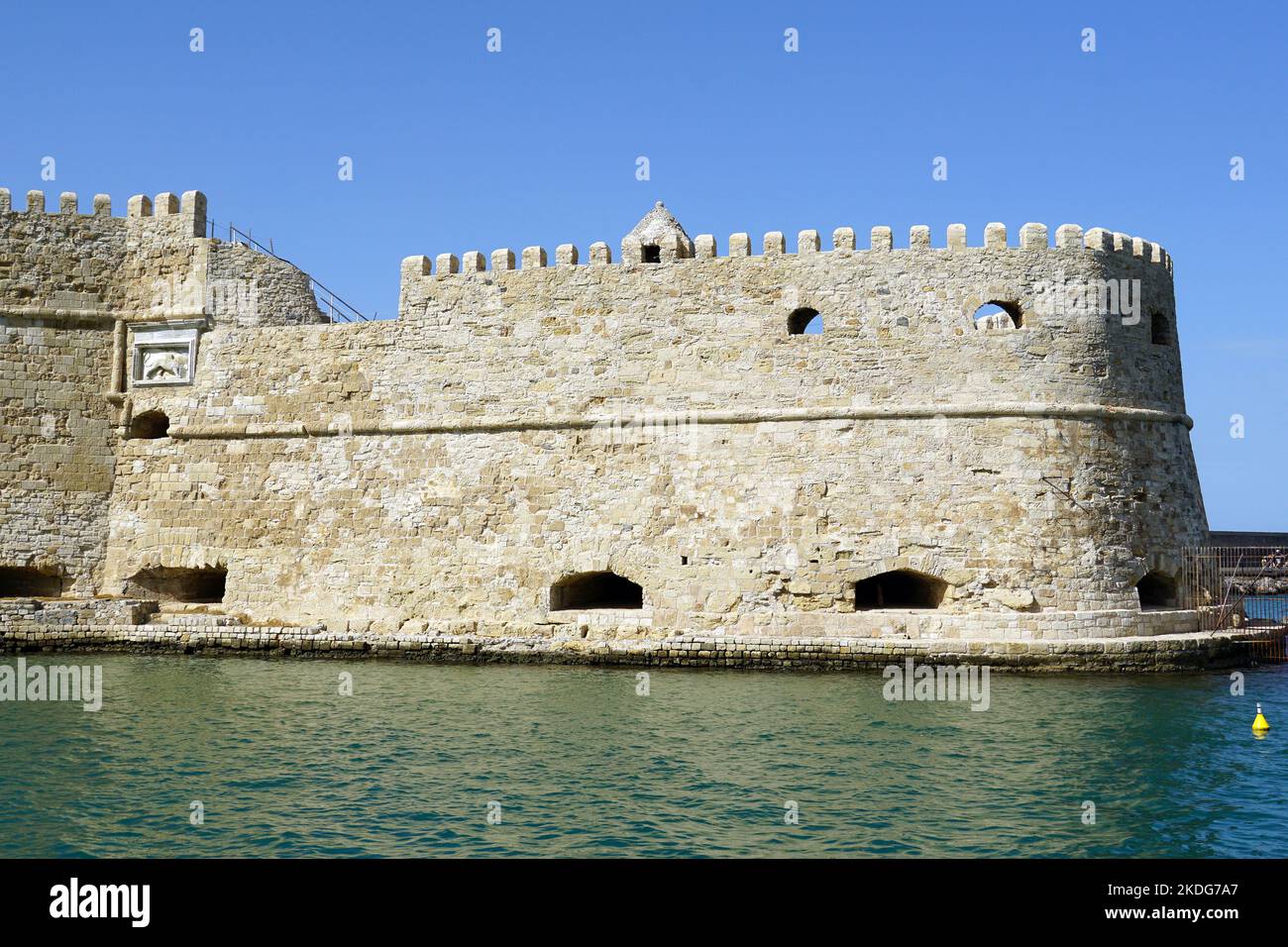 Koules Fortress, Castello a Mare, Rocca a Mare Fortress, Venetian Port, old harbour, Heraklion or Iraklion, Crete, Greece, Europe Stock Photo