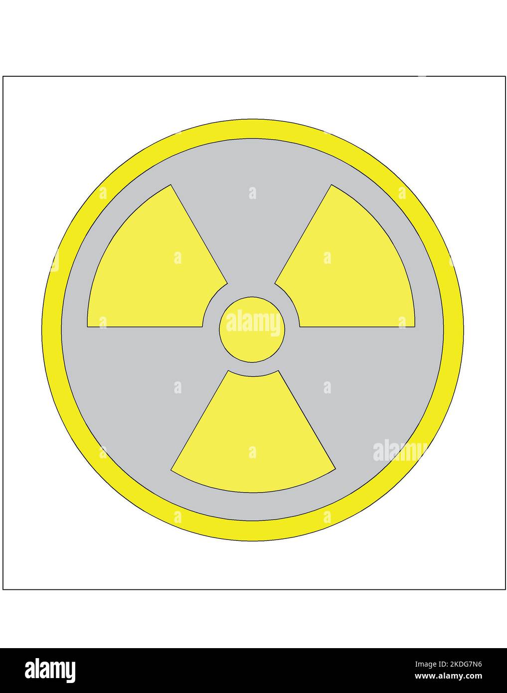 Radiation symbol. Radiation yellow and black sign board with symbol