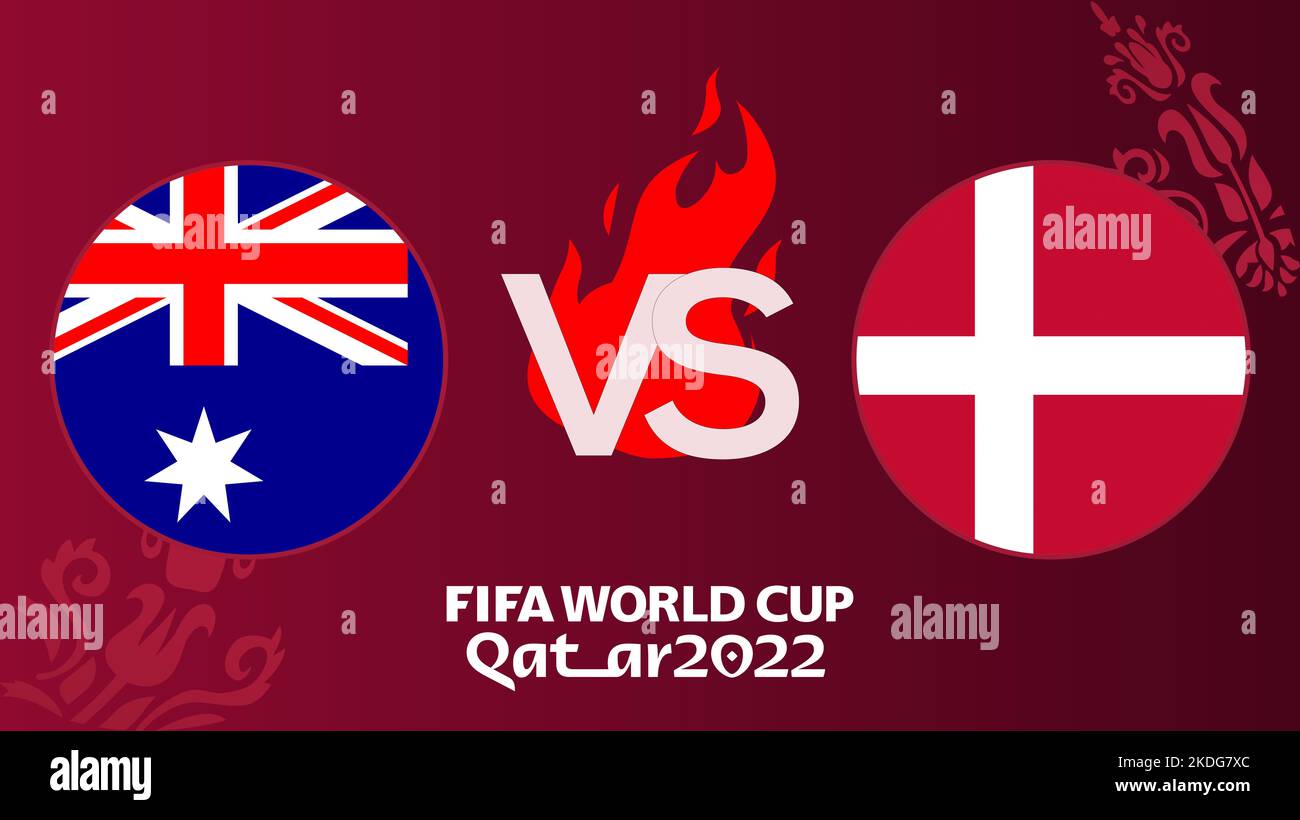 Australia vs Denmark soccer Match FIFA World Cup Qatar 2022, Australia