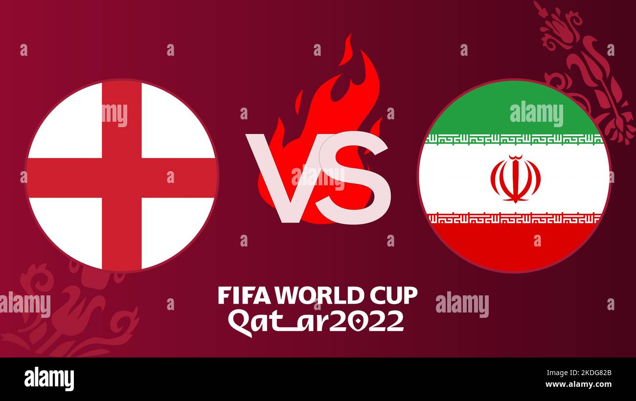 England Vs Iran soccer Match FIFA World Cup Qatar 2022, England against
