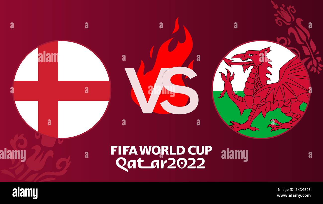 England Vs Wales soccer Match FIFA World Cup Qatar 2022, England