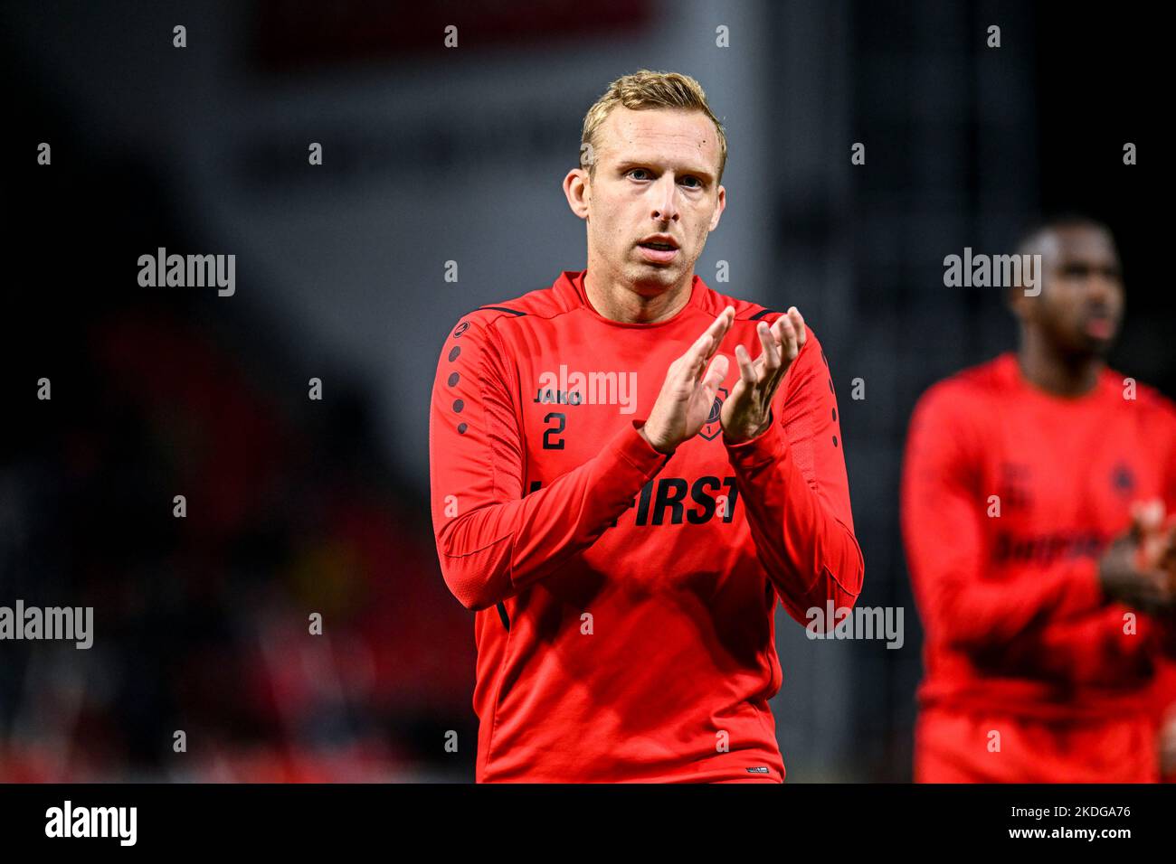 Antwerp's Ritchie De Laet pictured before a soccer match between RAFC