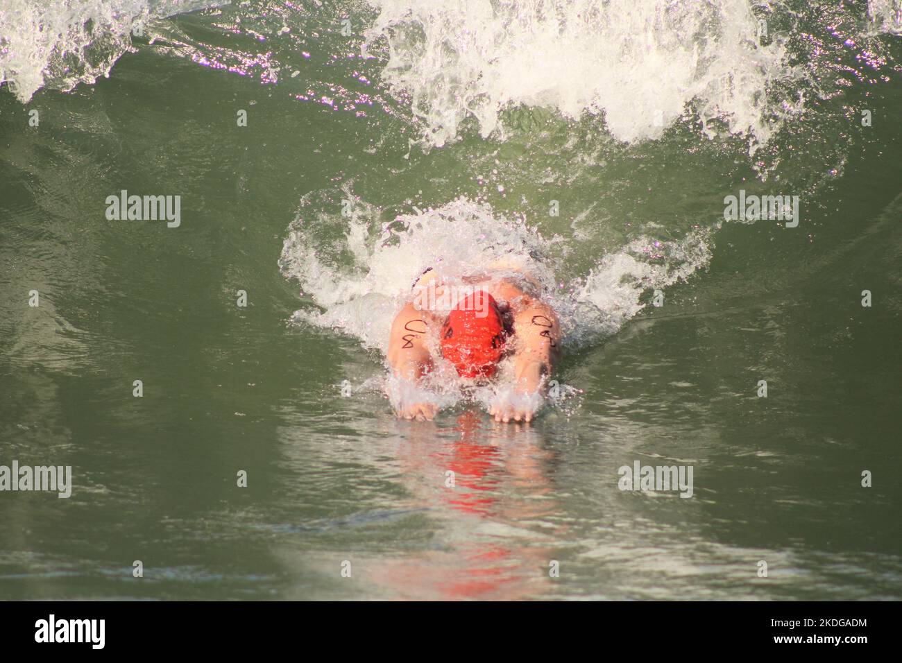 Lifeguard Wave Riding Ocean Stock Photo Alamy