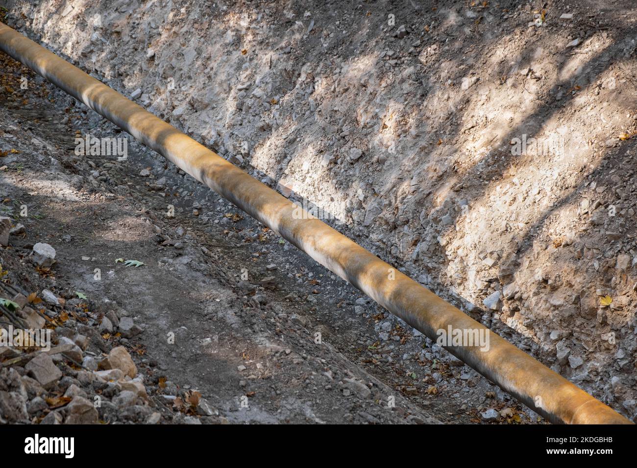 Propane gas communications infrastructure is buried underground. Gas or