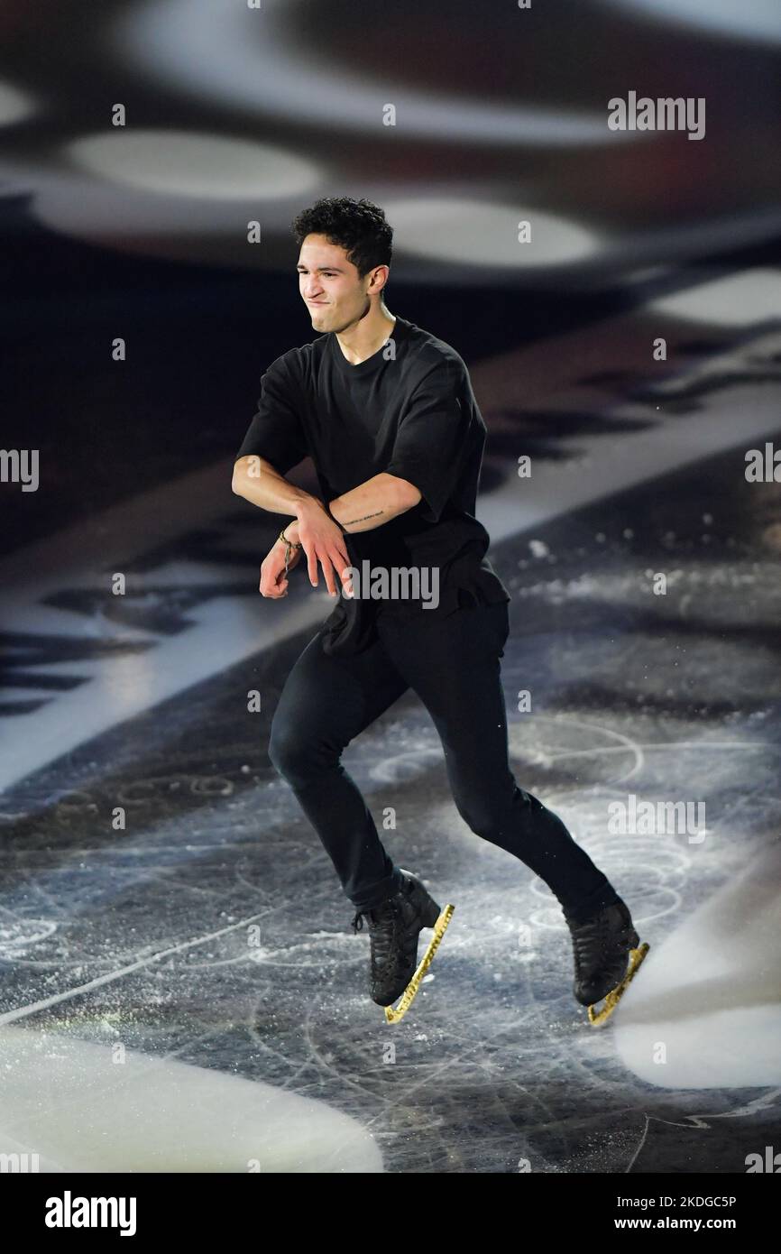 LUC ECONOMIDES (FRA), during the Exhibition Gala, at the ISU Grand Prix