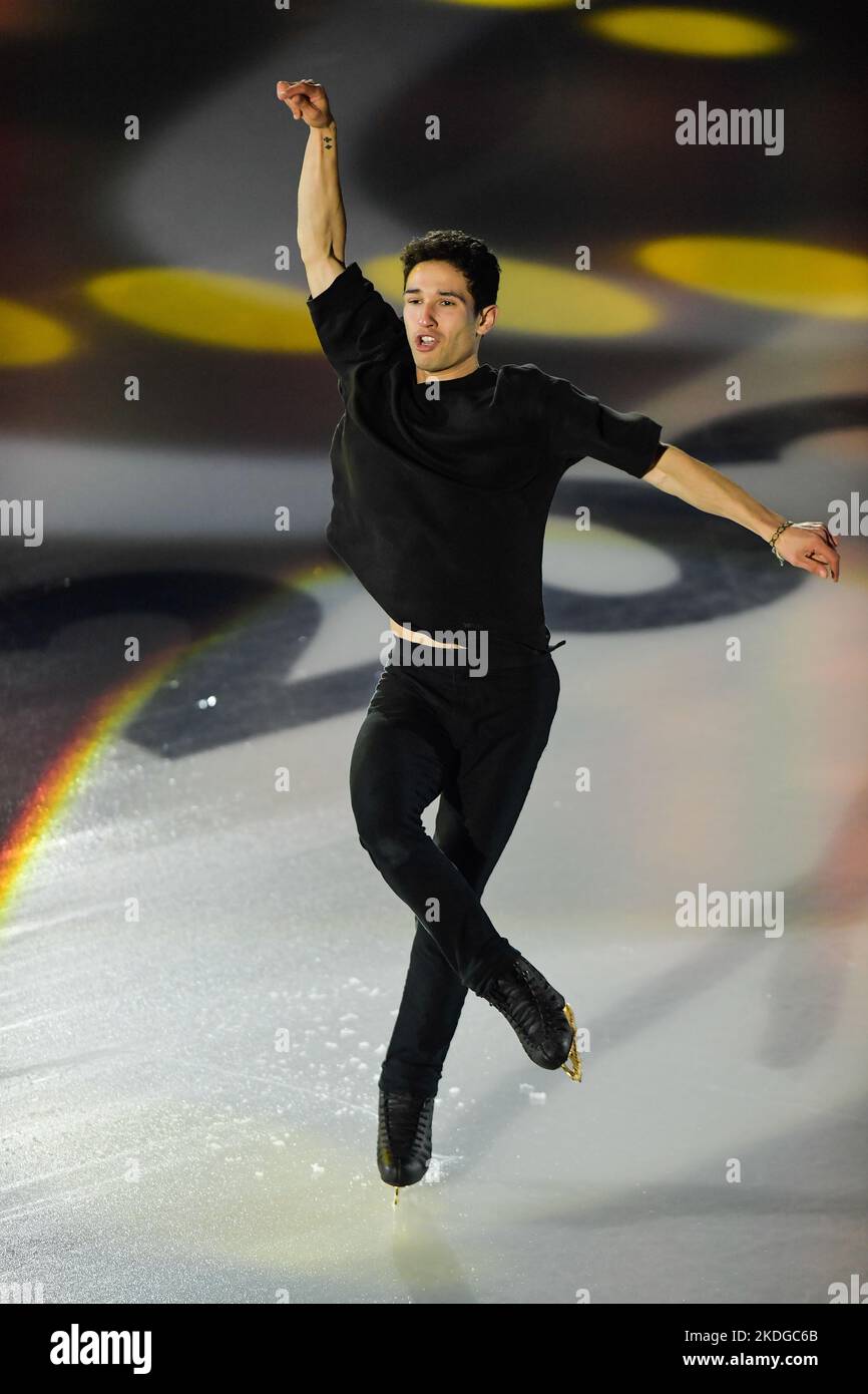 LUC ECONOMIDES (FRA), during the Exhibition Gala, at the ISU Grand Prix