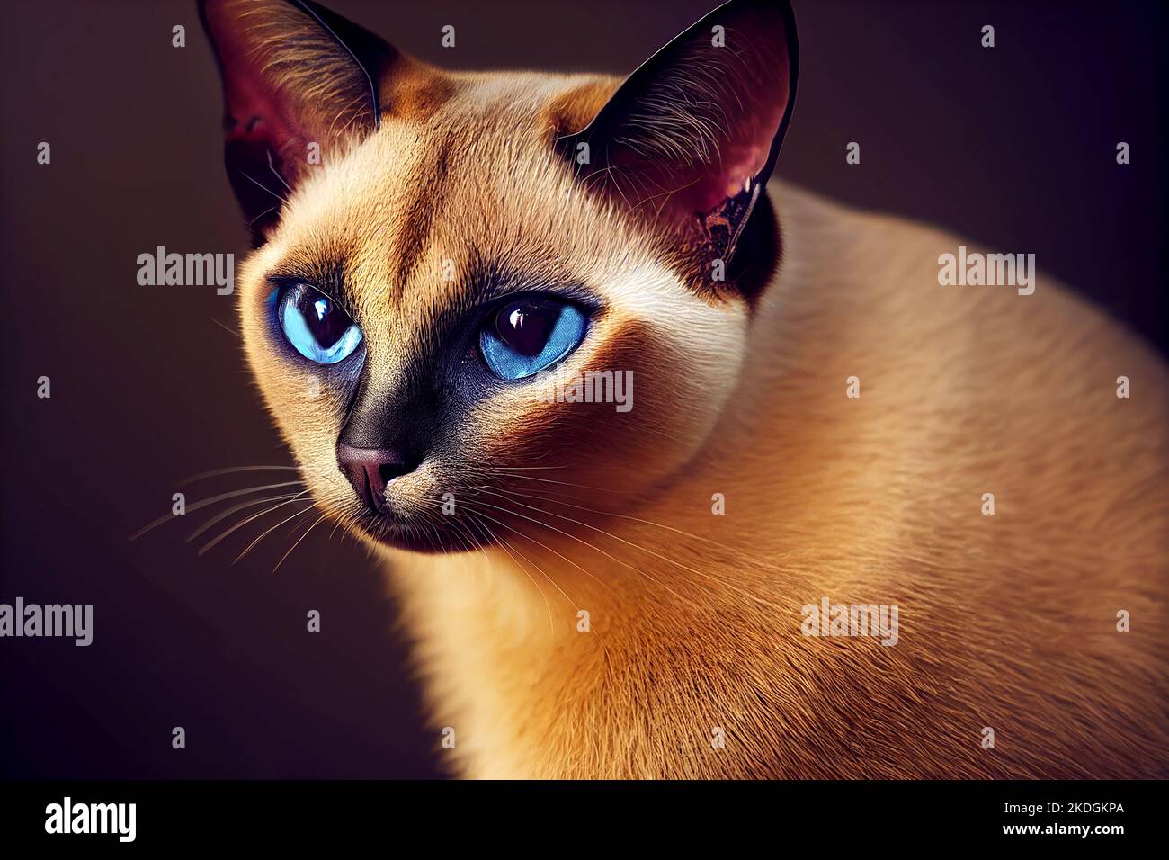 Illustration of a cat in color Stock Photo Alamy