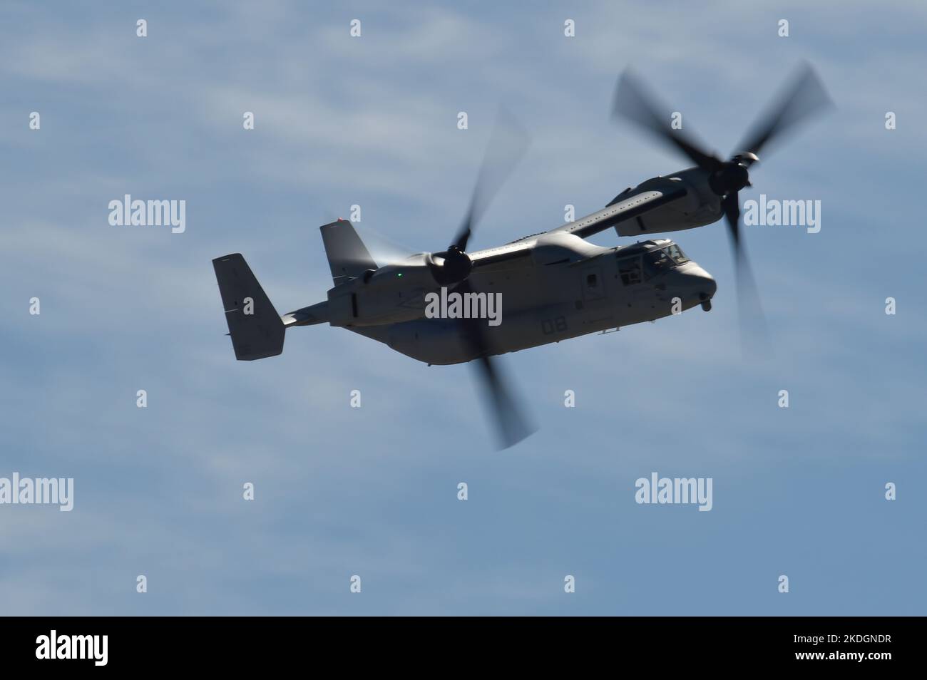 USMC MV-22 Osprey inbound to MCAS Miramar in San Diego, California Stock Photo