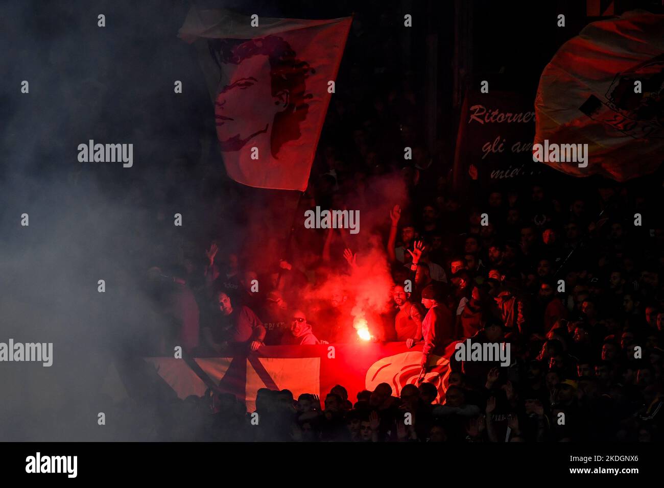Lazio fans flares hi-res stock photography and images - Alamy