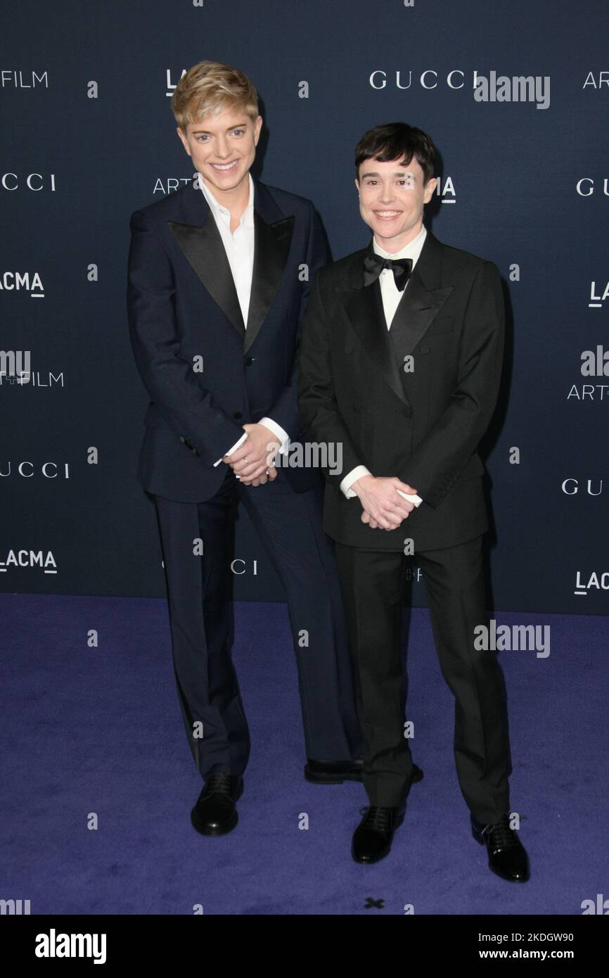 Mae Martin and Elliott Page attend the 2022 LACMA ART+FILM GALA