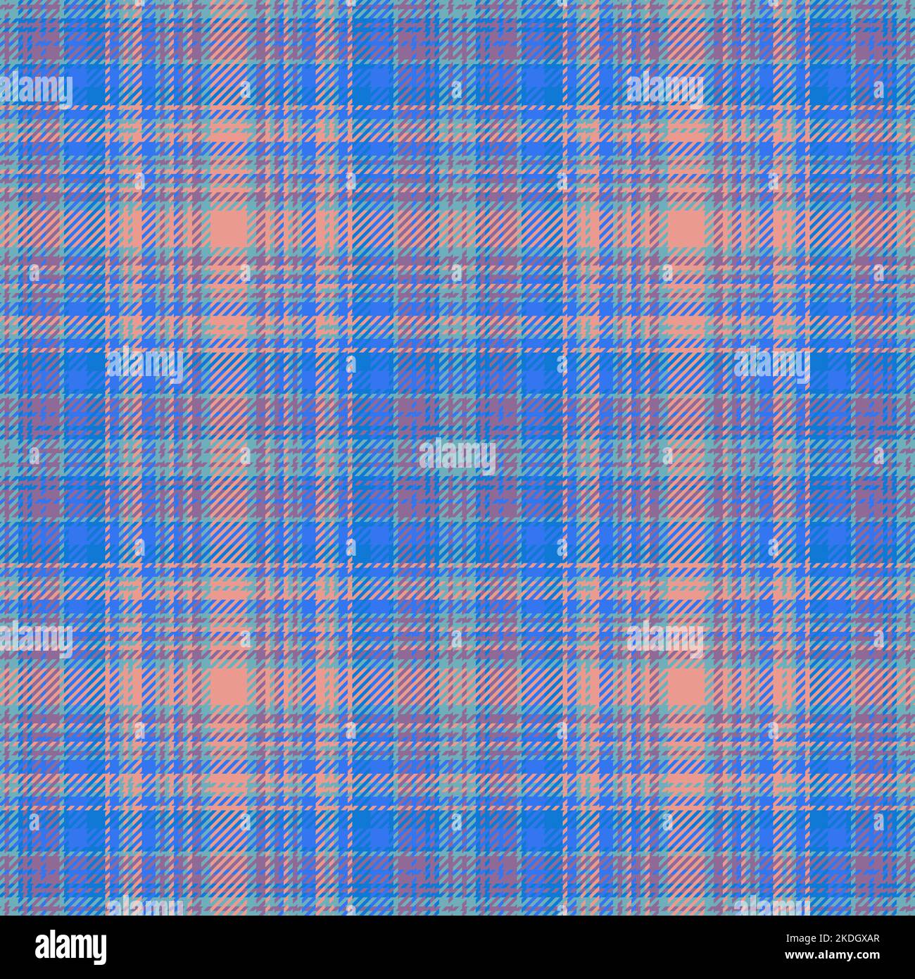 Pattern check vector. Plaid fabric background. Texture seamless tartan textile in blue and pastel colors. Stock Vector