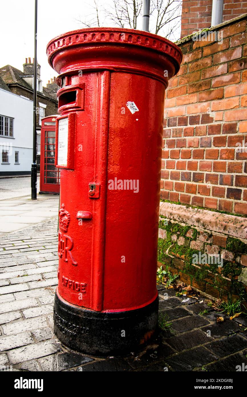 UK Royal Mail, Letterbox, Postbox, Postman Stock Photo