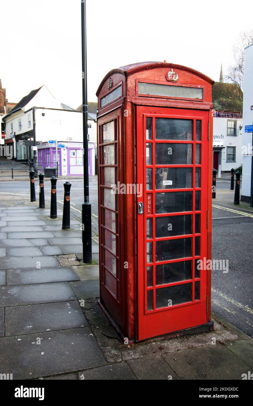 Red telephone box, UK, Britain Stock Photo