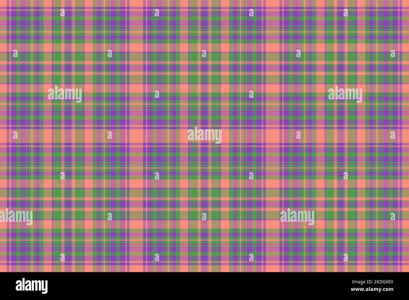 Plaid tartan texture. Check pattern seamless. Vector fabric background textile in red and green colors. Stock Vector