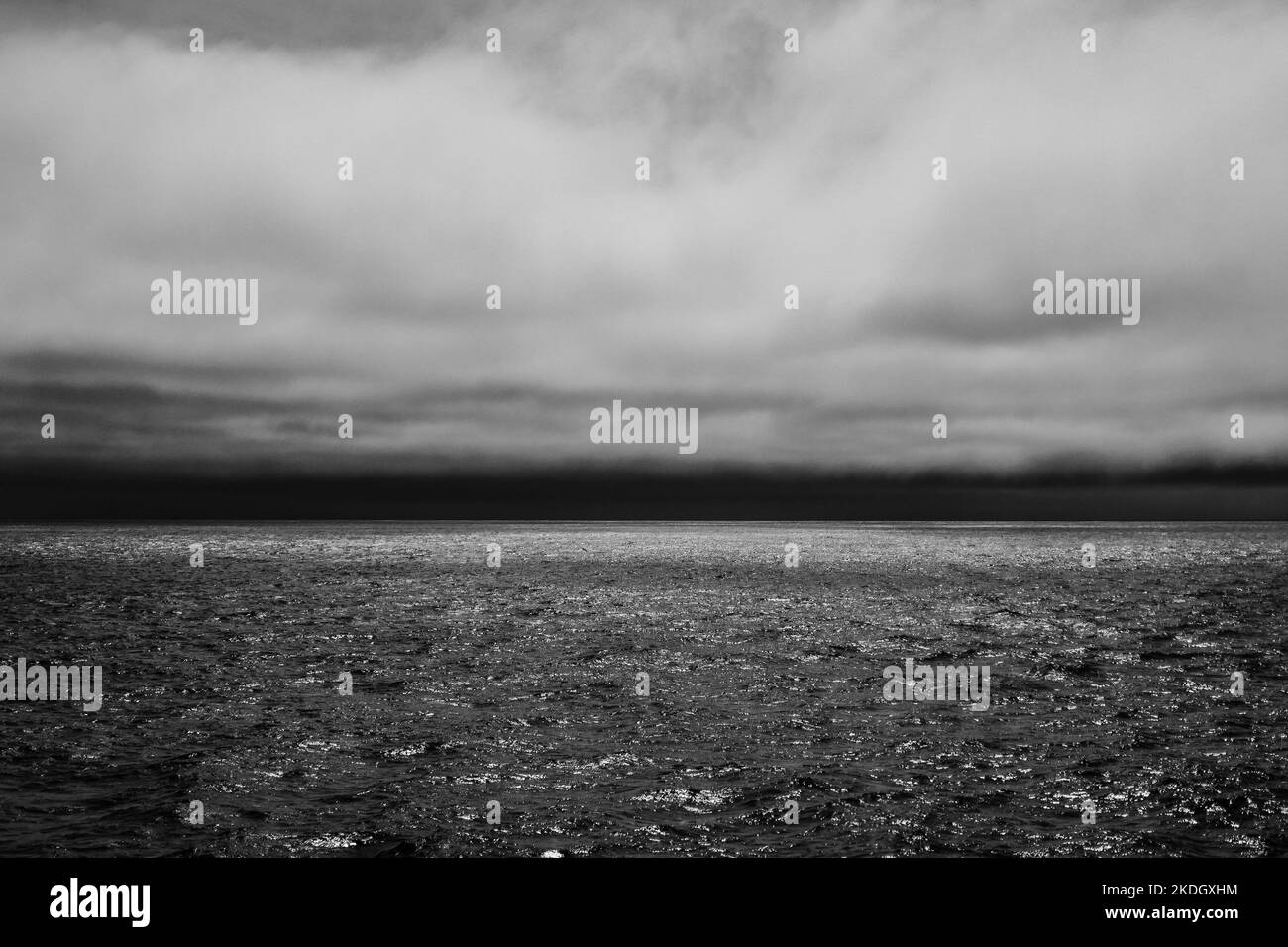 Scenic landscape view dramatic cloudy Black and White Stock Photos ...