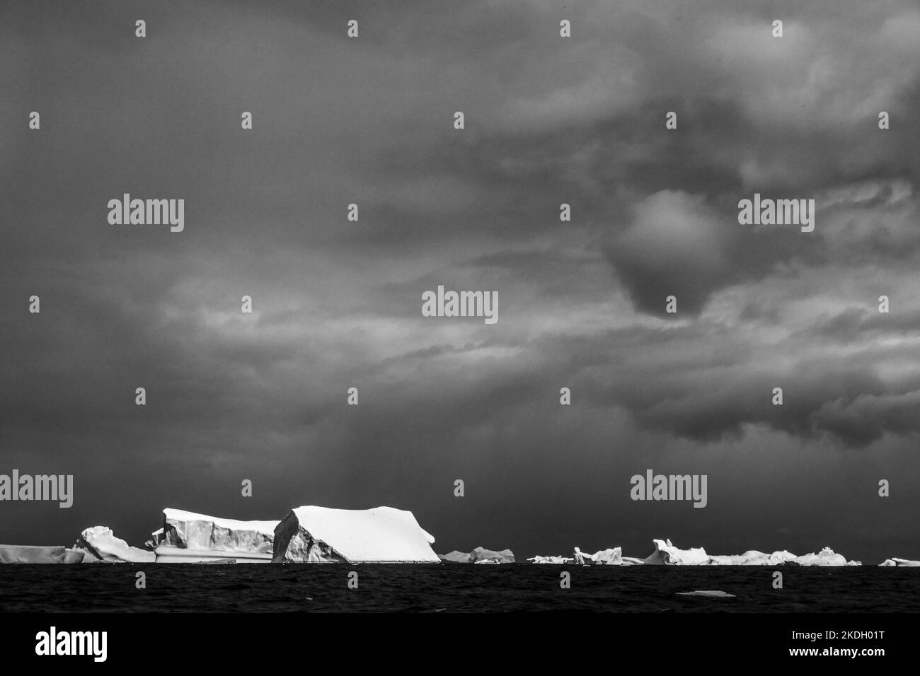 An iceberg floating in Antarctica Stock Photo