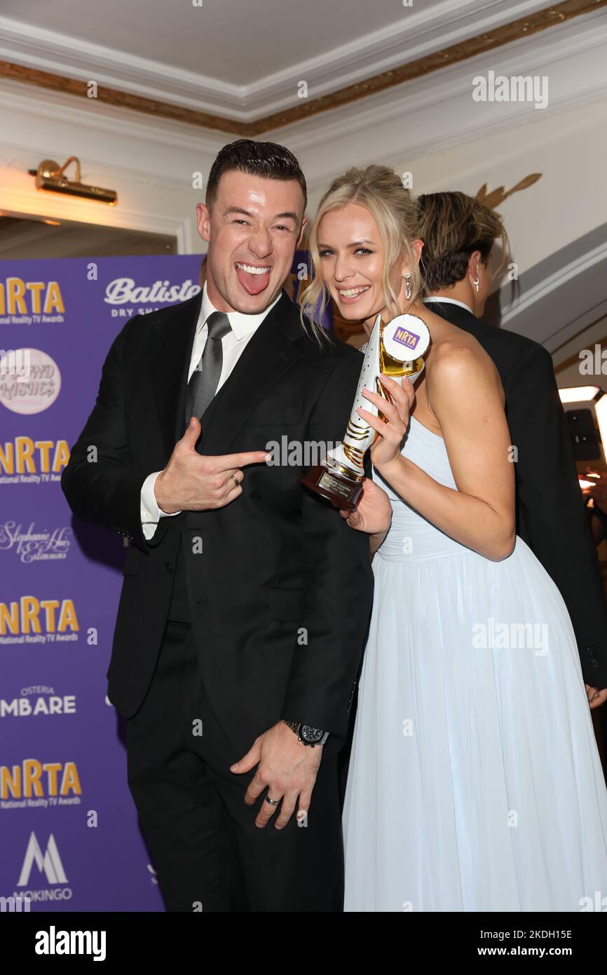 Nadiya Bychkova and Kai Widdrington attend National Reality TV Awards